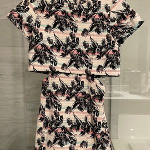 Top Shop Palm tree cut out dress